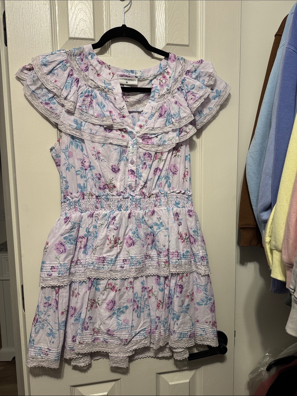 LoveShackFancy x Target women’s Lavender Floral Ruffle Dress
